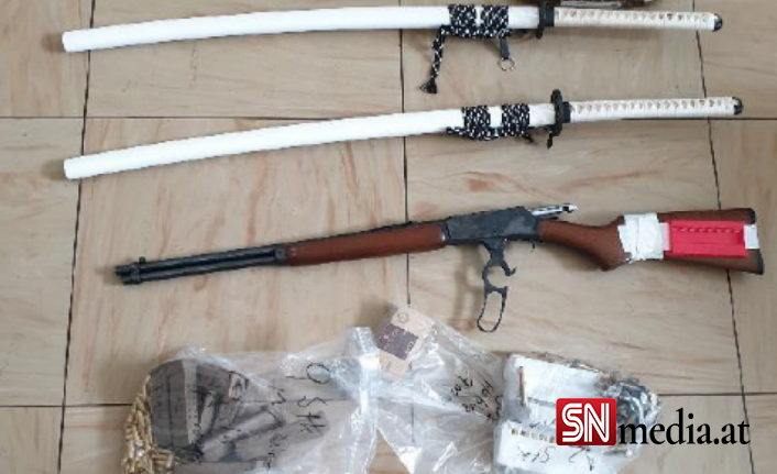 Avusturya'da Kovid-19 önlemlerine karşıt grubun kılıçları ve cephaneliği yakalandı