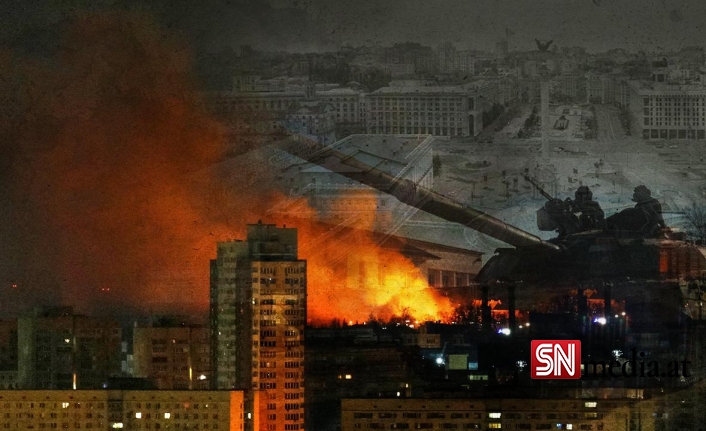 Kiev'de Rusya'nın saldırısında iki bina vuruldu! Bazı füzeler havada imha edildi!